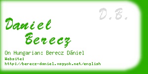 daniel berecz business card
